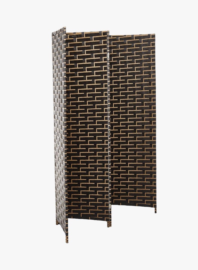 AFT Foldable Room Divider Brown 50x180x50centimeter - Image 2