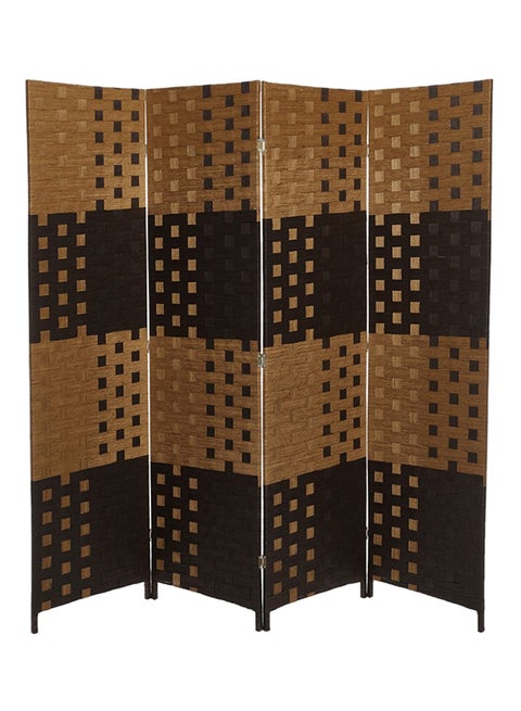 Foldable Room Divider Brown