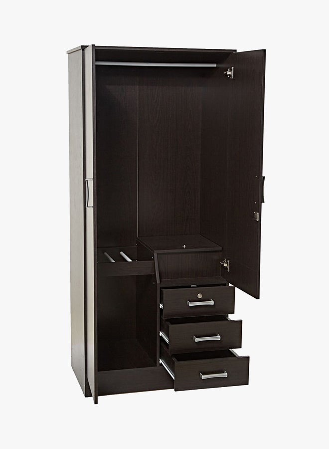 AFT 2-Door Wardrobe With 3 Drawers Brown  - Image 3
