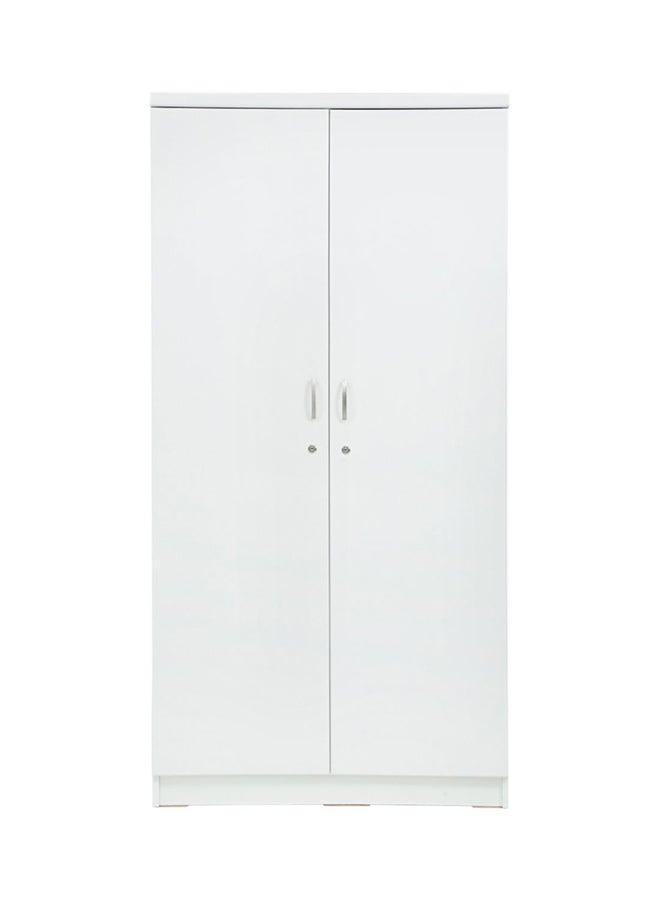 AFT 2-Door Premium Wardrobe With Drawer White 80x190x50cm  - Image 1