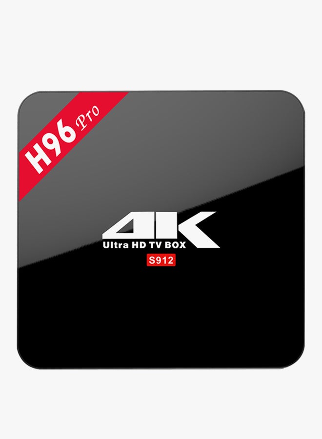 H96 Pro Wi-Fi Octa-Core Android TV Box - UK Plug H96 Pro Black