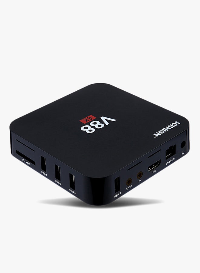SCISHION - Android 5.1 Quad-Core 4K TV Box - EU Plug V88 Black - Image 1