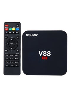 Android 5.1 Quad-Core 4K TV Box - EU Plug V88 Black