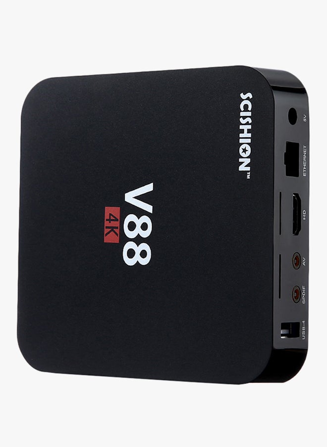 SCISHION - Android 5.1 Quad-Core 4K TV Box - EU Plug V88 Black - Image 1