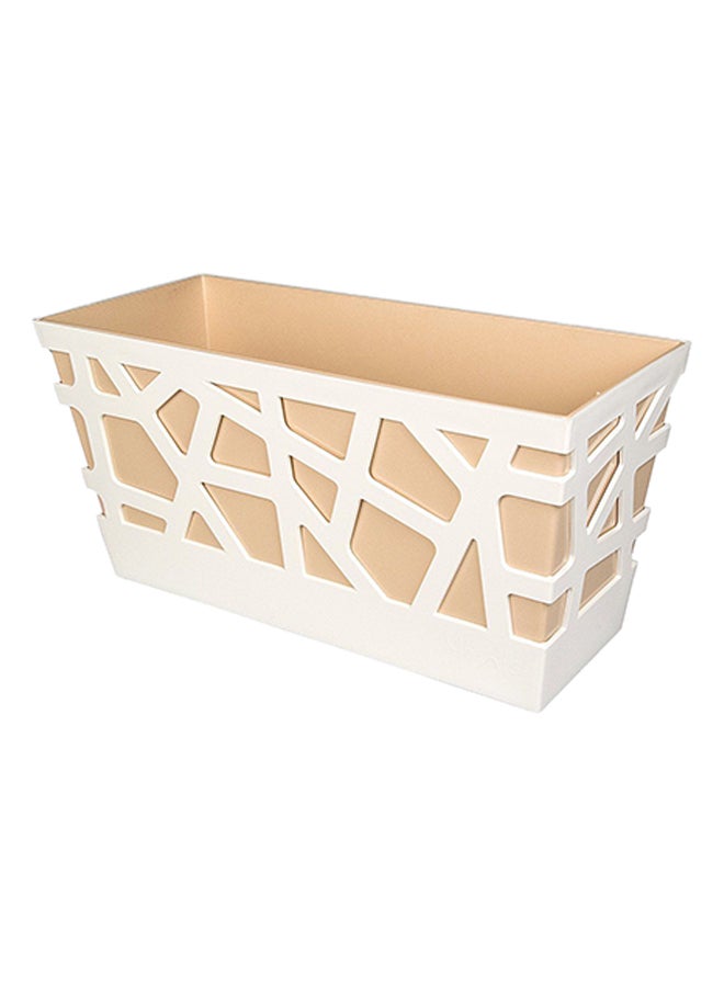 IDEL Mosaic Flowerbox Plant Pot White/Sabbia 40x17x20cm  - Image 1