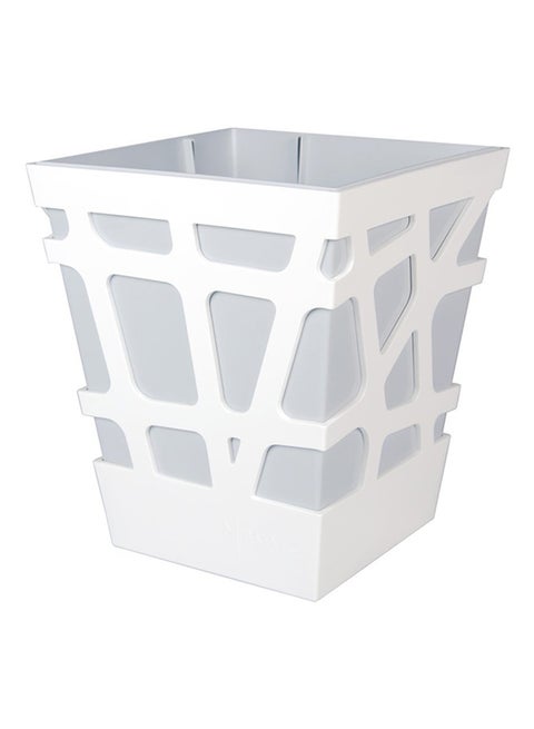 Mosaic Quadro Plant Pot White 17x17x20cm