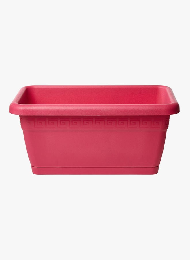 IDEL Volterra Plant Pot With Saucer Fuchsia 45x25x21cm - Image 2