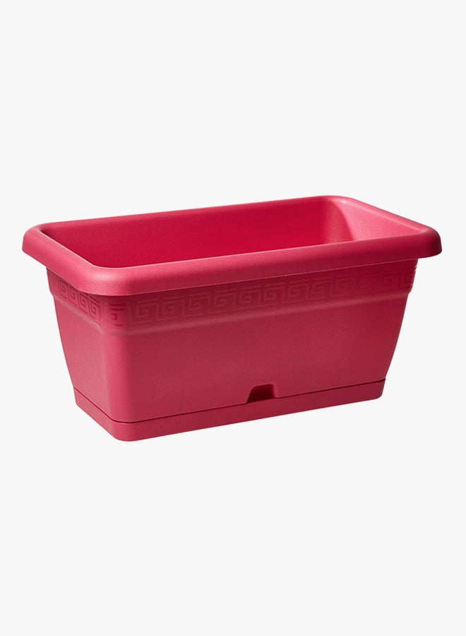 IDEL Volterra Plant Pot With Saucer Fuchsia 45x25x21cm - Image 3