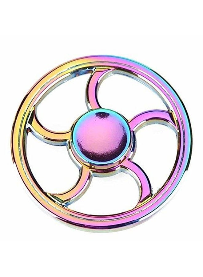 HAPPY TOYS Rainbow Steering Wheel Fidget Spinner Made Up With Premium Quality For Kids And Adults  - Image 1