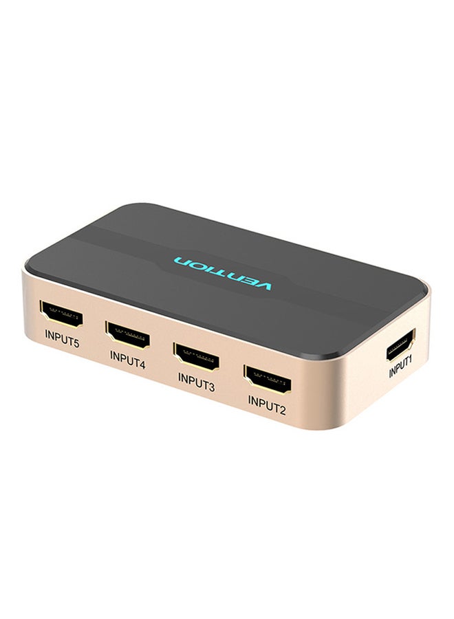 VENTION Splitter HDMI Switch Adapter Black/Gold - Image 1
