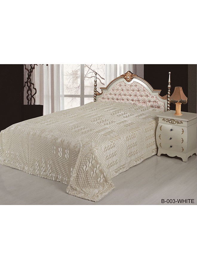 Senoures Classic Style Blanket velvet Ivory 220 x 240cm