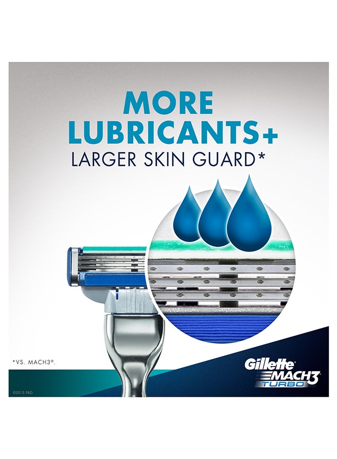 Gillette - Mach3 Turbo Mens Razor With 2 Blades - Image 1
