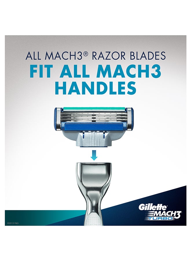 Gillette - Mach3 Turbo Mens Razor With 2 Blades - Image 1