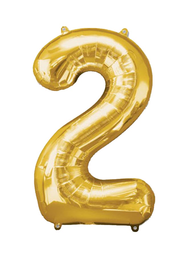 Goldedge Number 2 Helium Decorative Party Balloon 32inch 