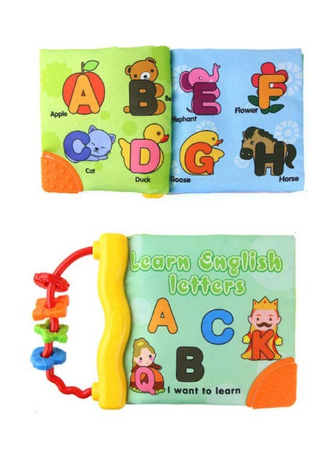 Baby Cloth Book With Shake Bell Ring Rattles Teether Early Development Toy