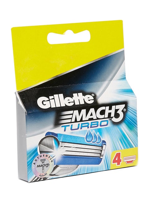 Mach3 Turbo Razor Blades 4 Count