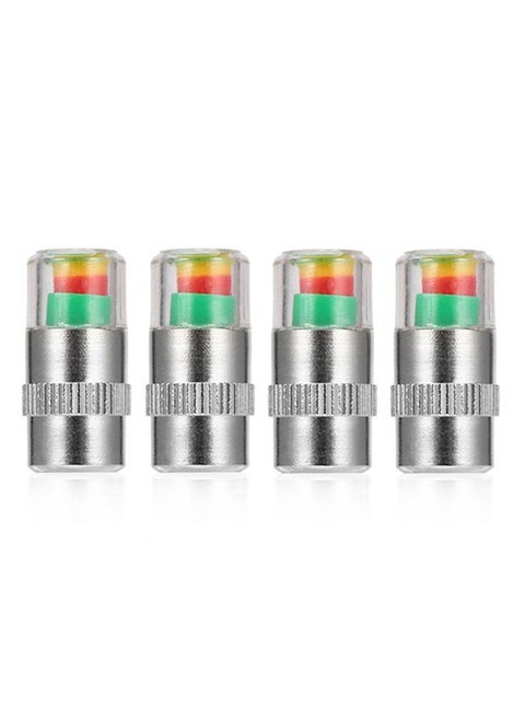 4-Piece Tire Valve Pressure Monitor