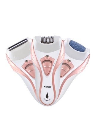 3-In-1 Electric Epilator White/Pink 12.4x6.1cm - v1521110180/N13717483A_1