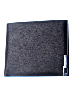 PULABO Business Style Bifold Wallet Black/Blue 