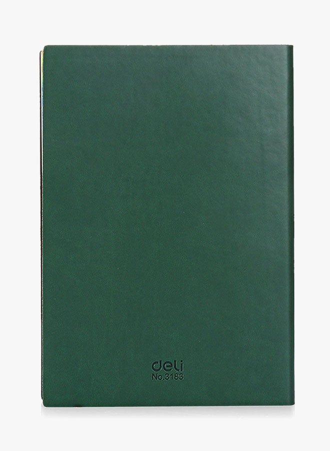 Deli A5 Leather Cover Notebook Green  - Image 2