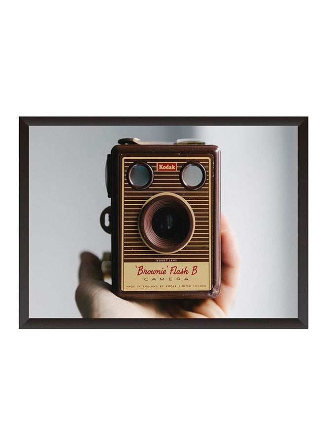 Wall Art Painting With Frame Green/Black 22x32cm