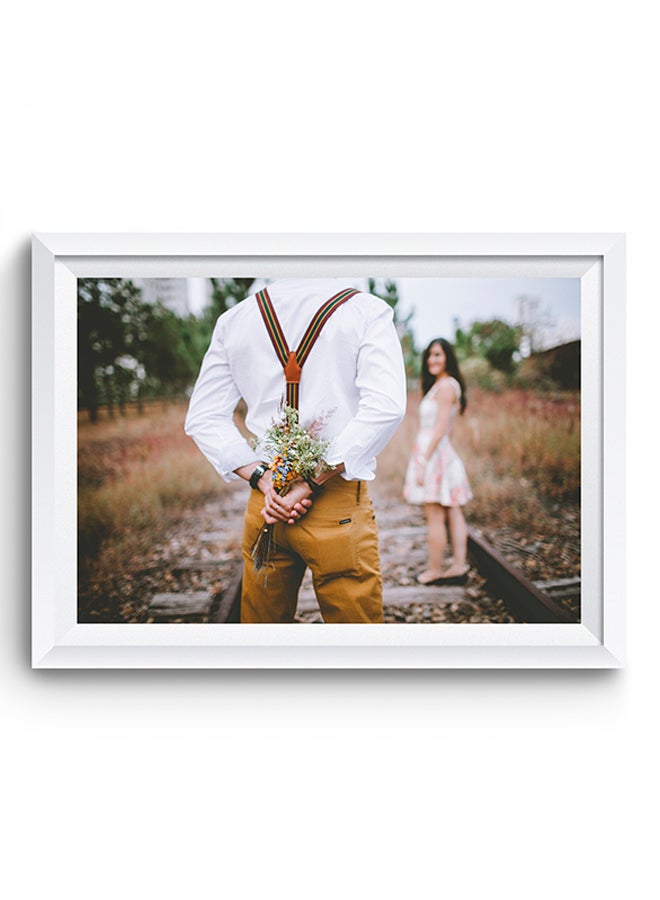 لوحة ديكور للحائط مع الإطار أخضر/أسود 22x32سم