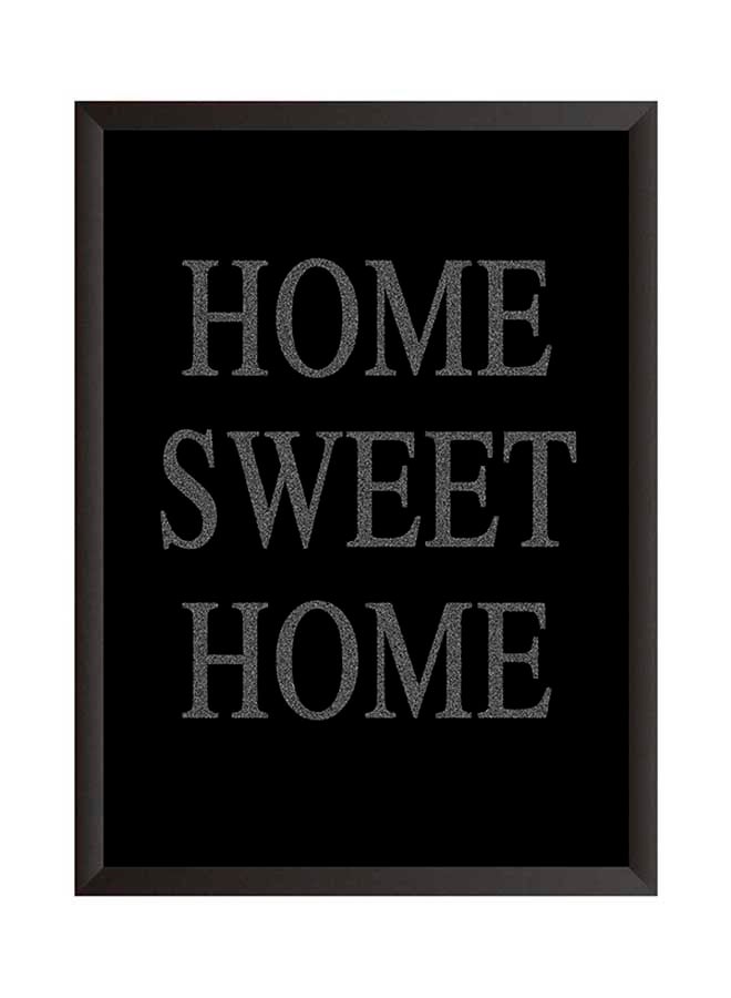 لوحة فنية تحمل عبارة "Home Sweet Home" بإطار من الخشب بأبعاد 32 × 22 سم متعددة الألوان متعدد الألوان 32x22سم