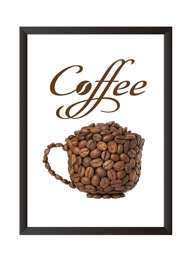 LOWHA Coffe In The Cup Modern Wall Art Yellow/White 22x32x2cm