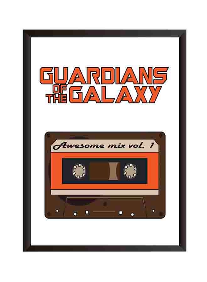 لوحة ديكور للحائط جارديانز أوف ذا جالاكسي مع الإطار متعدد الألوان 32x22سم