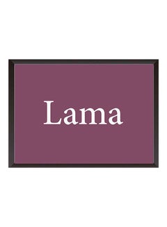 LOWHA Lama Name Wall Art Painting With Frame Purple/White 32x22cm 