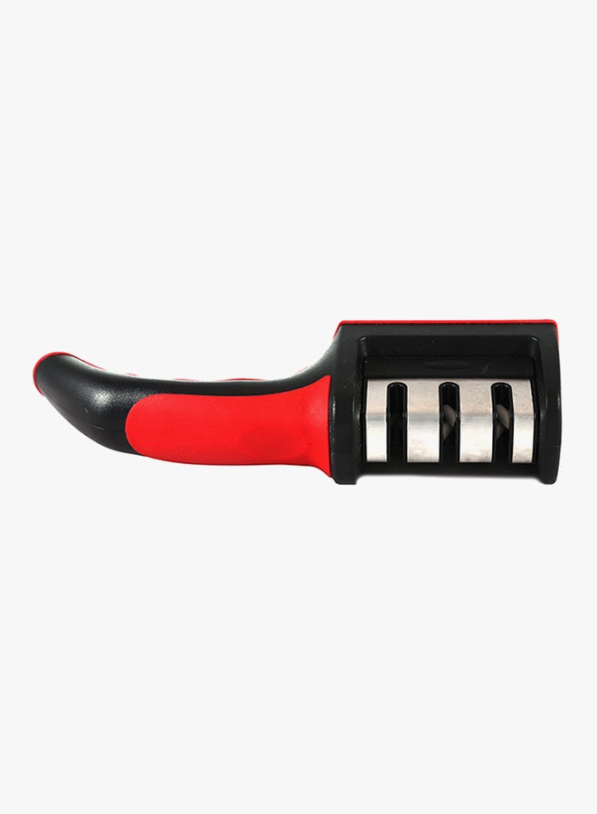 Three-stage Tungsten Kitchen Knife Sharpener Red/Black - Image 4
