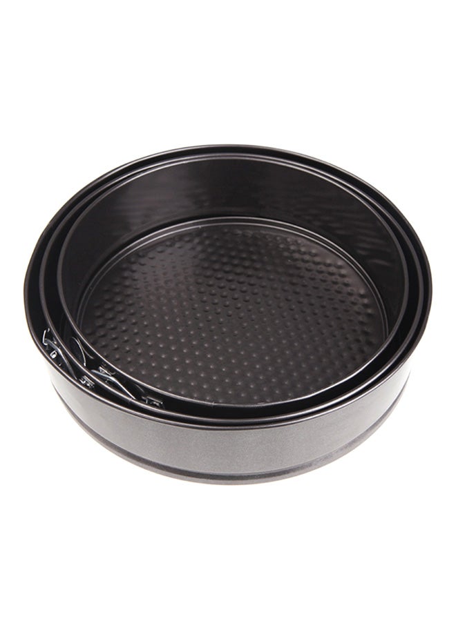 طقم أدوات خبز الكيك مكون من 3 قطع مصمم بشكل دائري أسود - Image 1