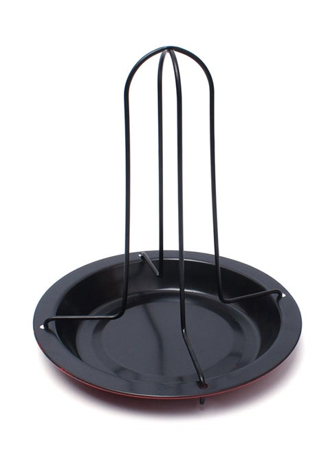 Upright Chicken Roaster Rack Black/Red