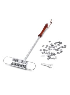 Changeable Letters BBQ Branding Iron Steak Silver/Brown
