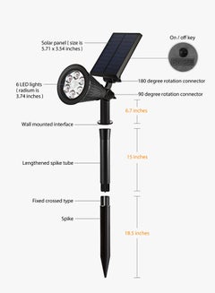 Generic 2-Piece Motion Sensing Solar Yard Lamp Set Black 25x10x20centimeter  - Image 2