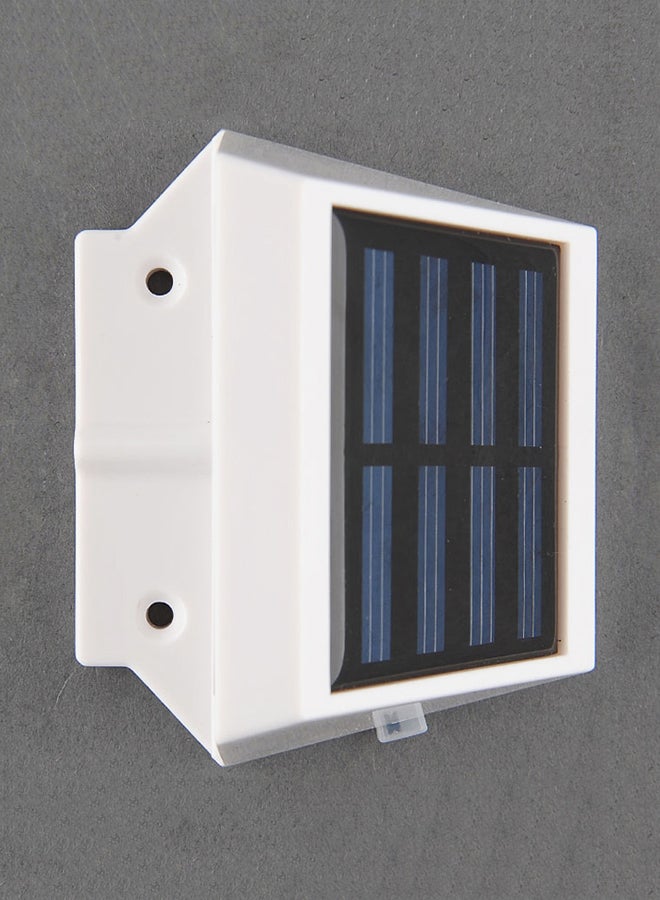 4-LED Solar Deck Light Solar Stairs Lamp White  - Image 3