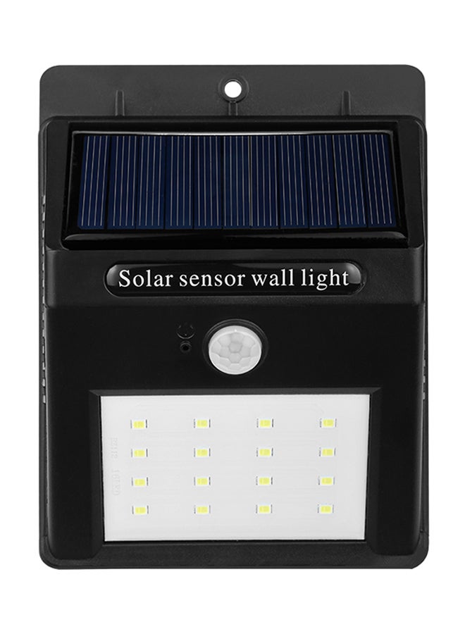 فاين زير - مصباح LED جداري يعمل بالطاقة الشمسية ومزود بجهاز استشعار للحركة يعمل بالأشعة تحت الحمراء أسود - Image 1