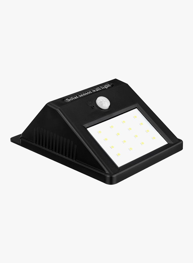 فاين زير - مصباح LED جداري يعمل بالطاقة الشمسية ومزود بجهاز استشعار للحركة يعمل بالأشعة تحت الحمراء أسود - Image 1