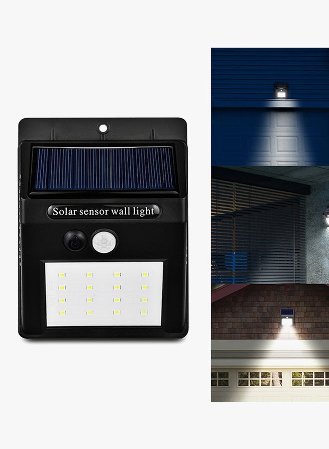 16-LED Waterproof Solar Motion Sensor Wall Light Black  - Image 5