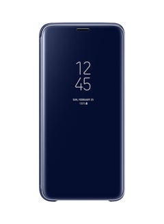 Clear View Standing Cover For Samsung Galaxy S9 Plus Blue