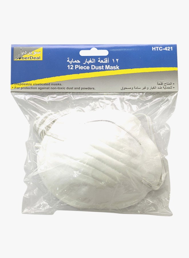 SuberDeal 12-Piece Dust Mask White - Image 2
