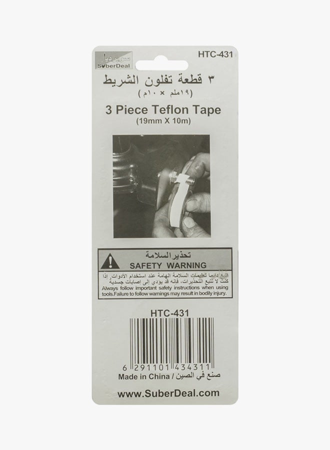 سوبر ديل 3 قطع من شريط التيفلون أبيض/أزرق - Image 3