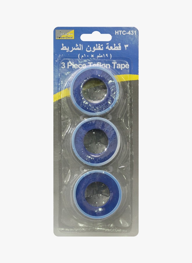 سوبر ديل 3 قطع من شريط التيفلون أبيض/أزرق - Image 2