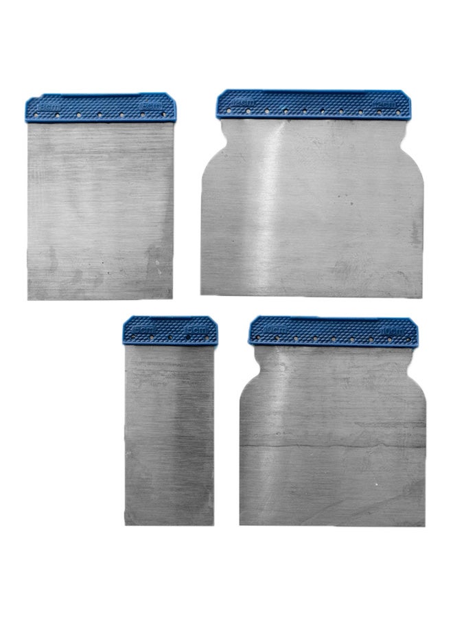 SuberDeal - 4-Piece Scraper Set Silver/Blue - Image 1