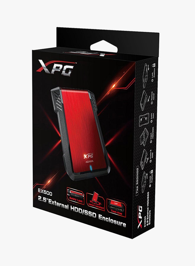 أداتا - حاوية أقراص HDD/SSD خارجية 2.5 بوصة أحمر - Image 1