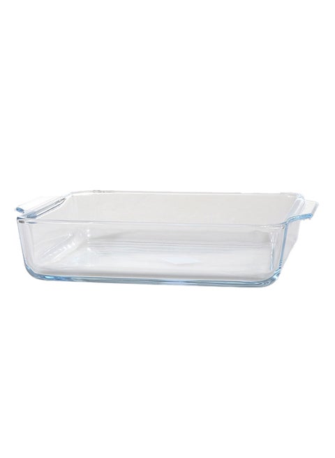 Borosilicate Square Glass Baking Tray Clear 1.5Liters