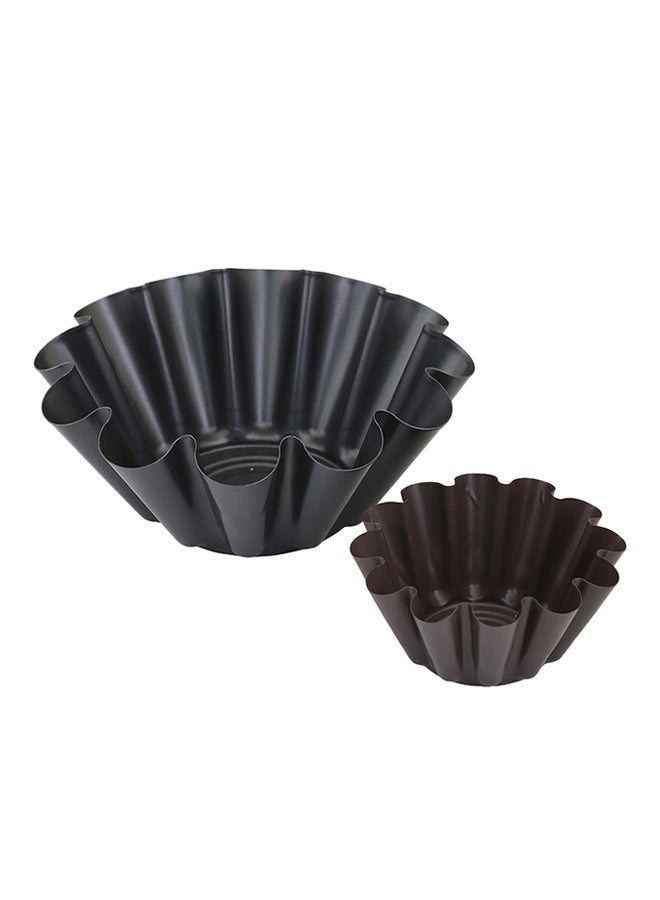 Royalford 2-Piece Brioche Cake  Mold Black/Brown 1x8centimeter 