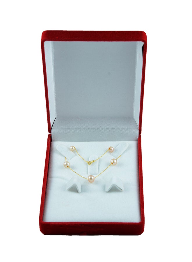 Vera Perla - 18 Karat Solid Gold Gradual Built-in Pearl Bracelet - Image 1