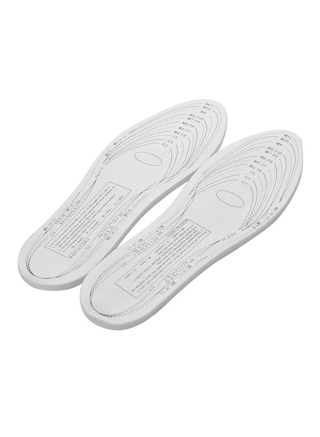 Bluelans 2-Piece Soft Antibacterial Memory Foam Shoe Pad Insole White 