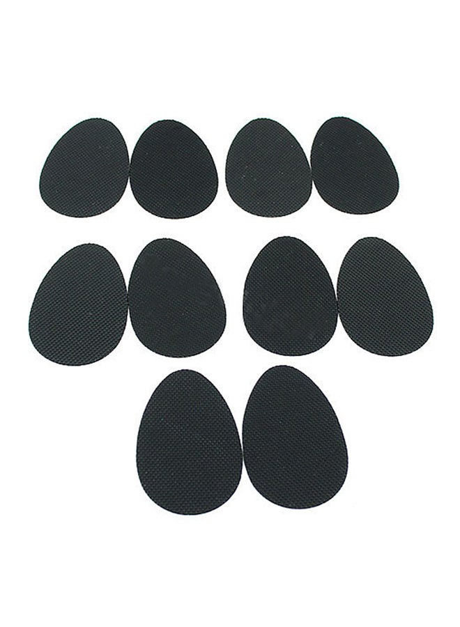 Bluelans 10-Piece Anti-Slip Cushion Pad High Heel Shoe Black 